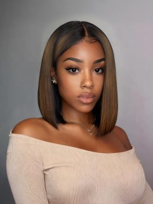 7x5 Bye-Bye Knots™ Wig Glueless Lace Jerry Curly Reddish Brown Drawstring Wig With Bleached Knots