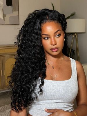 UNice 7x5 Bye-Bye Slip™ & 13x4 HD Lace Put On And Go Glueless Water Wave Drawstring Wig
